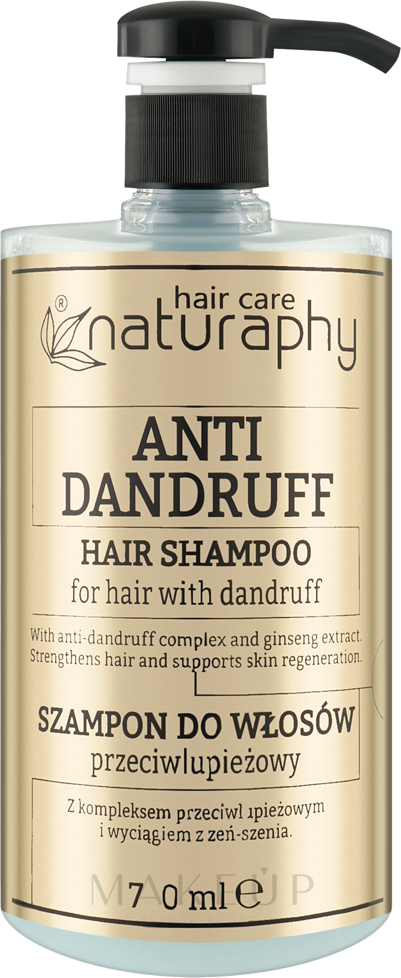 Anti-Schuppen Shampoo mit Ginseng-Extrakt - Bluxcosmetic Naturaphy — Bild 750 ml