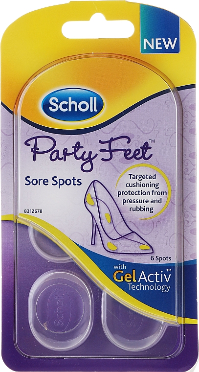 Einlegesohlen für Pumps und Schuhe mit Absätzen - Scholl Party Feet Invisible Gel Sore Spots