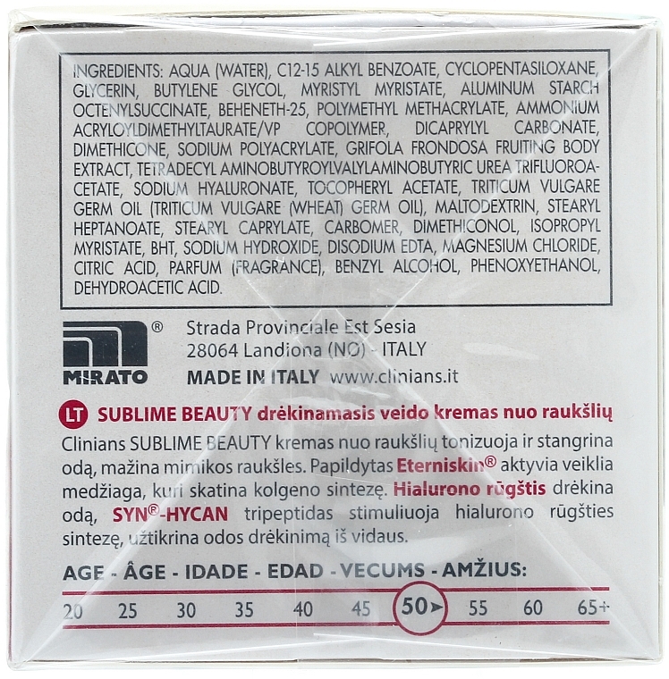 Feuchtigkeitsspendende Anti-Falten Gesichtscreme mit EterniSkin - Clinians Sublime Beauty Anti-Wrinkle Face Cream — Bild N4