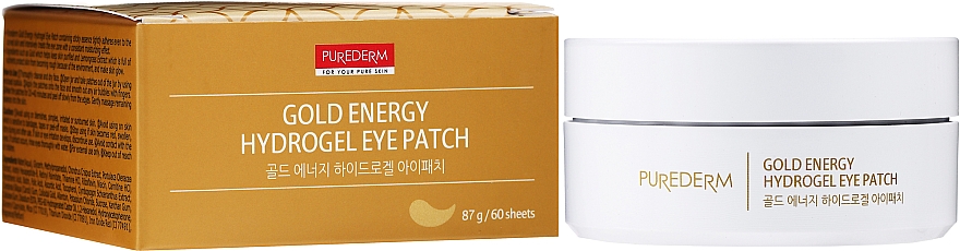 Energetisierende Hydrogel-Augenpatches mit Nanogold - Purederm Gold Energy Hydrogel Eye Patch — Bild N1