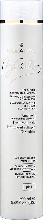 Shampoo für kühle Blondtöne - Medavita Blondie Ice Blonde Enhancing Shampoo — Bild N1