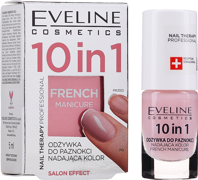 10in1 Nagelconditioner Französische Maniküre - Eveline Cosmetics Nail Therapy Professional French Manicure — Bild N1