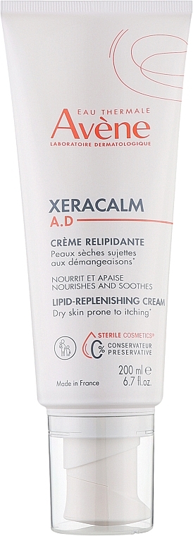 Rückfettende Gesichts- und Körpercreme für empfindliche, trockene und zu Juckreiz neigende Haut - Avene XeraCalm A.D Cream Relipidant — Bild N1