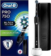 Elektrische Zahnbürste schwarz - Oral-B Pro 750 Cross Action Black Edition  — Bild N3