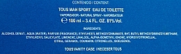 Tous Man Sport - Duftset (Eau de Toilette 100ml + Kosmetiktasche 1 St.)  — Bild N4