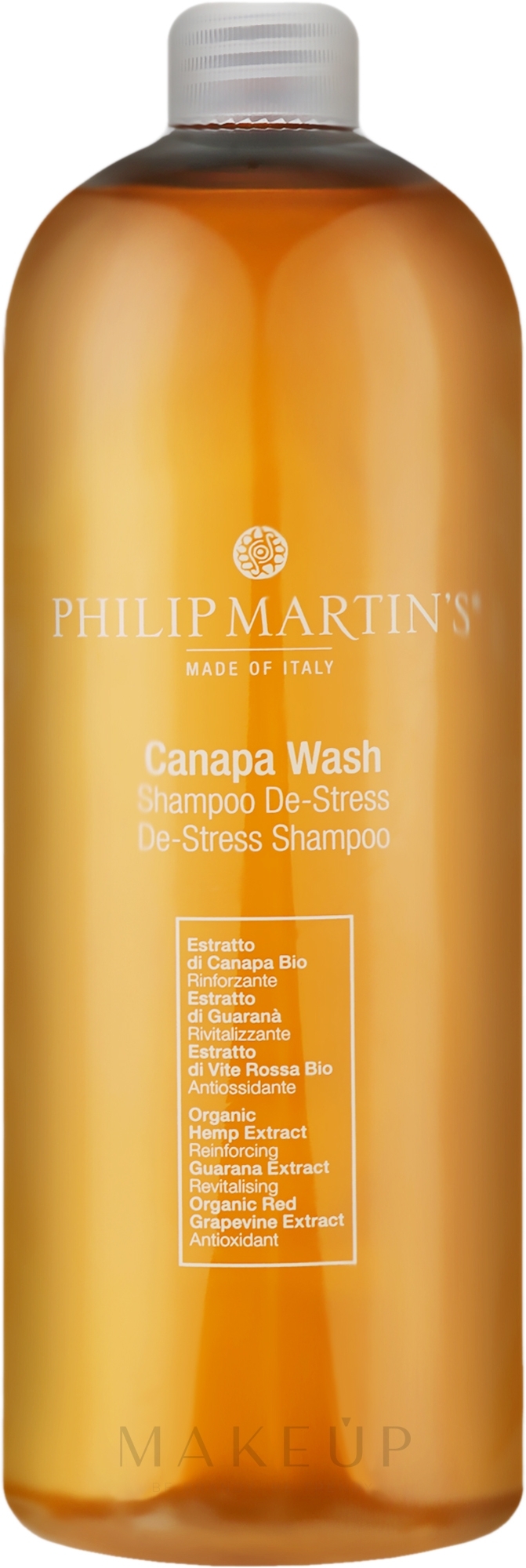 Anti-Stress-Shampoo für das Haar - Philip Martin's Canapa Wash De-Stress Shampoo — Bild 1000 ml