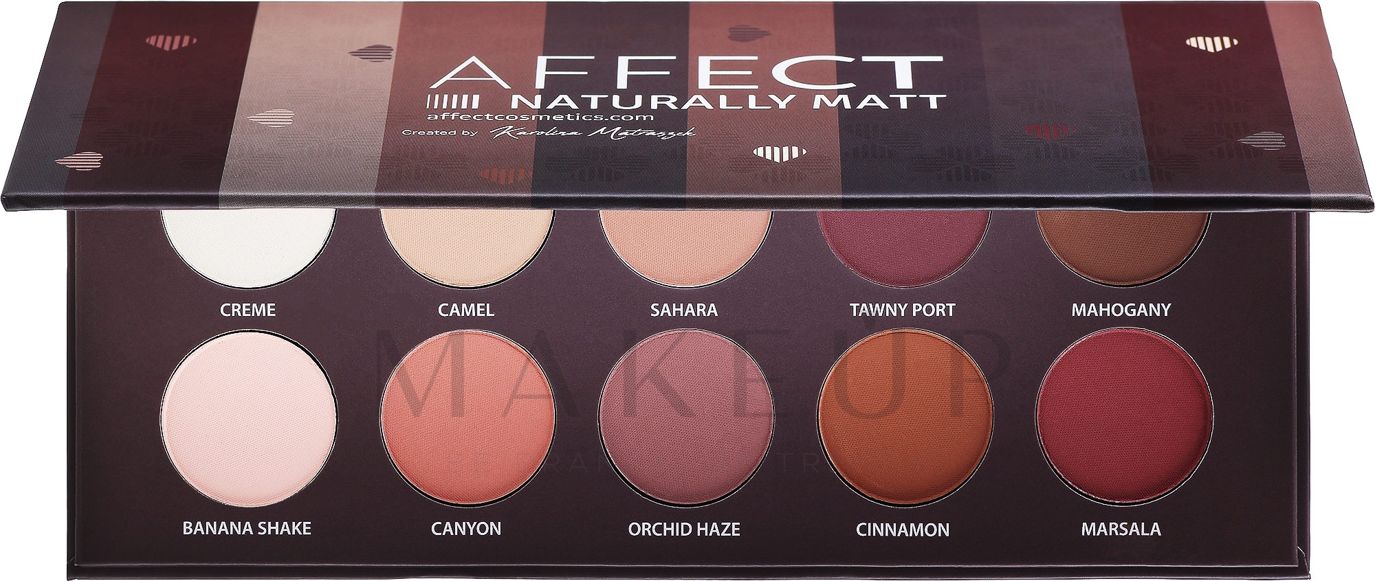 Lidschattenpalette - Affect Cosmetics Naturally Matt Eyeshadow Palette — Bild 10 x 2 g