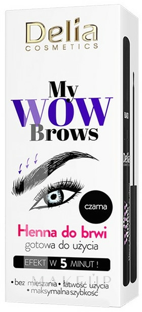 Henna für Augenbrauen - Delia My Wow Brows — Foto 1.0 - Black