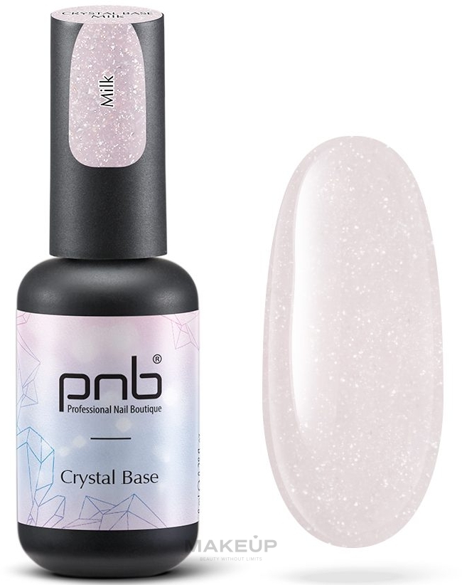 Reflektierende Nagelbasis - PNB Crystal Base — Bild Milk