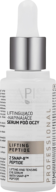 Straffendes Augenkonturserum mit Peptiden - APIS Professional Lifting Peptide Lifting And Tensing Eye Serum — Foto N1