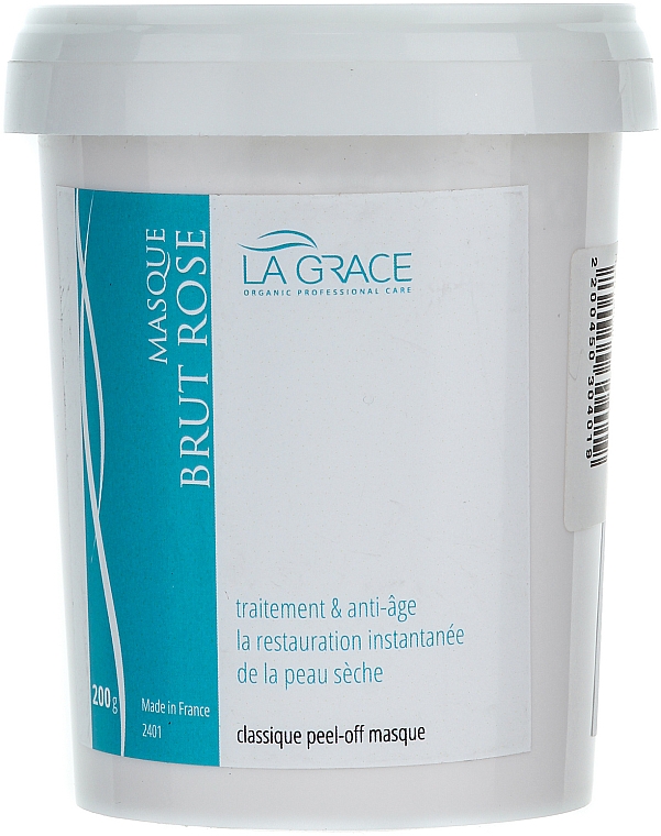 Feuchtigkeitsspendende und pflegende Anti-Aging Alginatmaske für das Gesicht - La Grace Masque Brut Rose — Bild N3