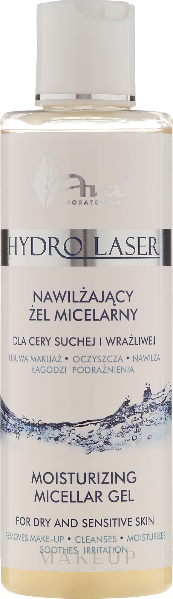 Feuchtigkeitsspendendes Mizellengel für trockene und empfindliche Haut - Ava Laboratorium Hydro Laser Gel — Bild 200 ml