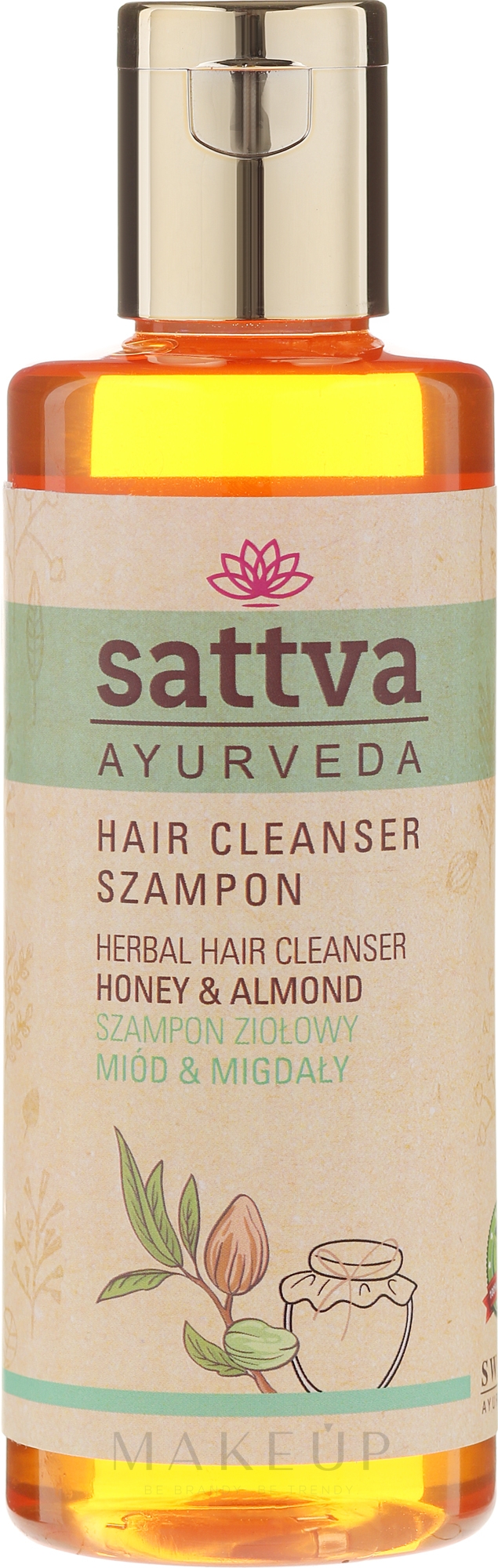 Shampoo mit Honig und Mandel - Sattva Cleanser Shampoo Honey Almond — Bild 210 ml