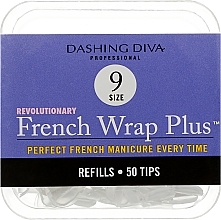 Nageltips French Wrap - Dashing Diva French Wrap Plus White 50 Tips Size 9 — Bild N1