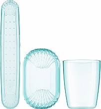 Düfte, Parfümerie und Kosmetik Reiseset transparent - Sanel Comfort II (cup1/pcs + toothbr/case/1pcs + soap/case/1pcs)