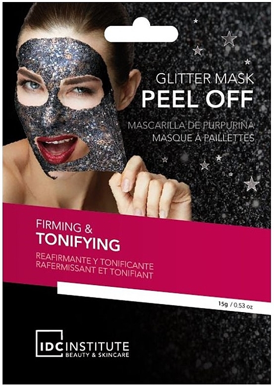 Straffende und tonisierende Gesichtsmaske mit Glitzer - IDC Institute Glitter Mask Peel Off Firming & Tonifying — Bild N1