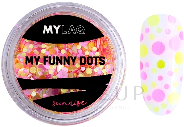 Nageldesign-Pailletten - MylaQ My Funny Dots — Bild Sunrise