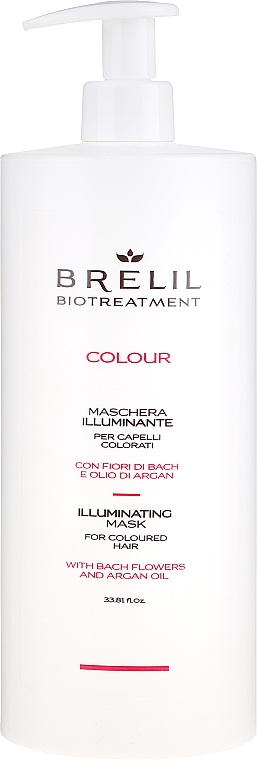 Maske für coloriertes Haar mit Bach-Blüten und Arganöl - Brelil Bio Treatment Colour Illuminating Mask — Bild N1