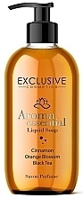 Flüssigseife Zimt, Orangenblüte, schwarzer Tee - Exclusive Cosmetics Aroma Essential Liquid Soap  — Bild N1