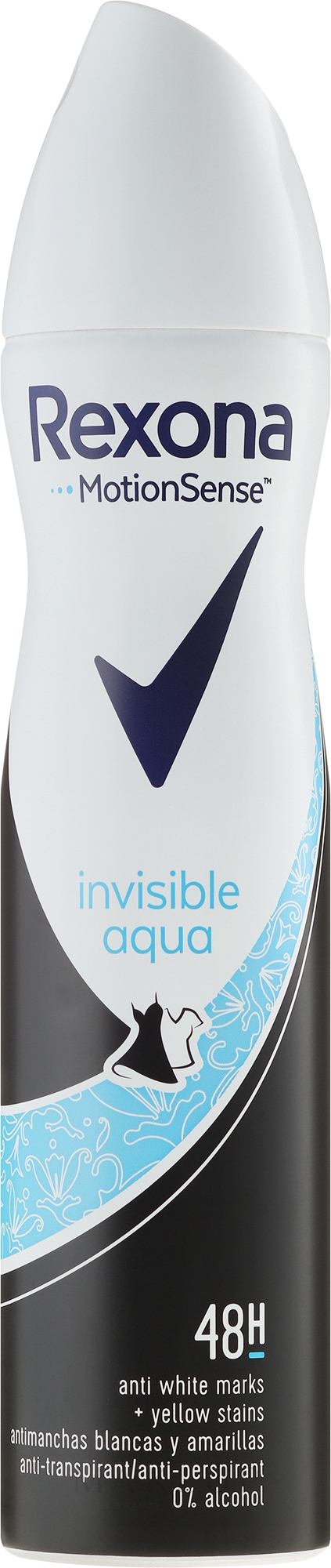Deospray Antitranspirant - Rexona MotionSense Invisible Aqua Anti-Perspirant Spray 48H — Bild 150 ml