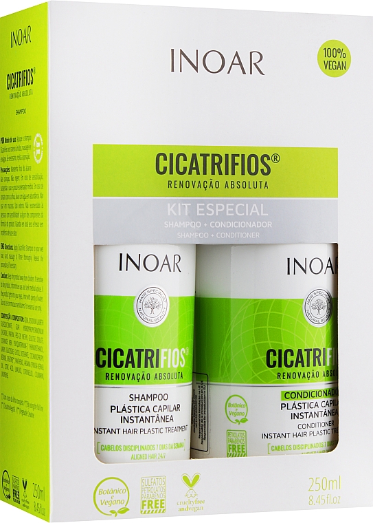 Haarpflegeset - Inoar Cicatrifios (Conditioner 250ml + Shampoo 250ml) — Bild N1