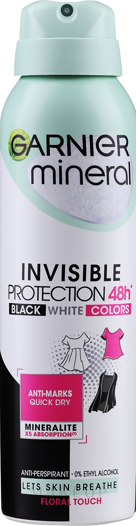 Deospray Antitranspirant - Garnier Mineral Invisible Deodorant — Bild 150 ml