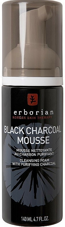 Gesichtsreinigungsschaum mit Aktivkohle - Erborian Black Charcoal Mouse Cleansing Foam With Purifying Charcoal — Bild N1
