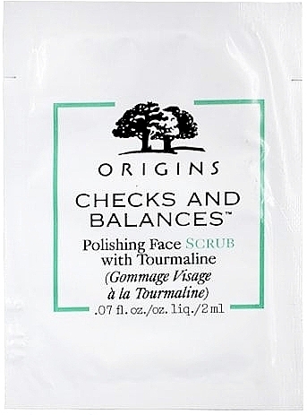 GESCHENK! Polierendes Gesichtspeeling mit Turmalin - Origins Checks and Balances Polishing Face Scrub (probe)  — Bild N1