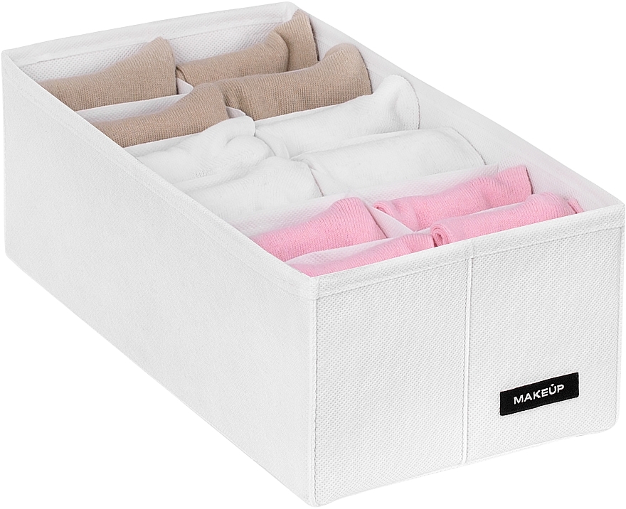 Aufbewahrungs-Organizer mit 12 Fächern weiß 30x15x10 cm Home - MAKEUP Drawer Underwear Orga — Bild N1