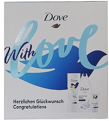 Körperpflegeset - Dove With Love Body Love Essential Set (Duschgel 250ml + Körperlotion 400ml + Handcreme 75ml) — Bild N2