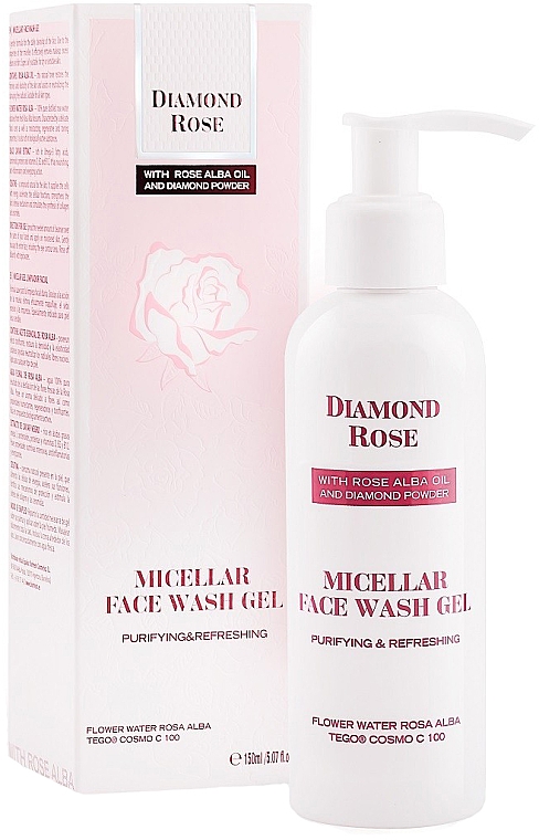 Mizellenwaschgel für Gesicht mit Rosenwasser - BioFresh Diamond Rose Micellar Face Wash Gel — Bild N1
