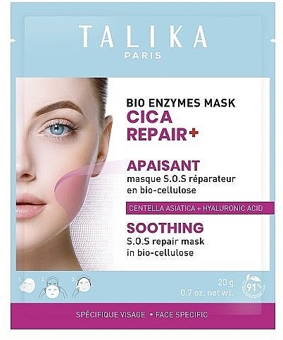 Revitalisierende Gesichtsmaske - Talika Bio Enzymes Mask Cica Repair Soothing — Bild N1