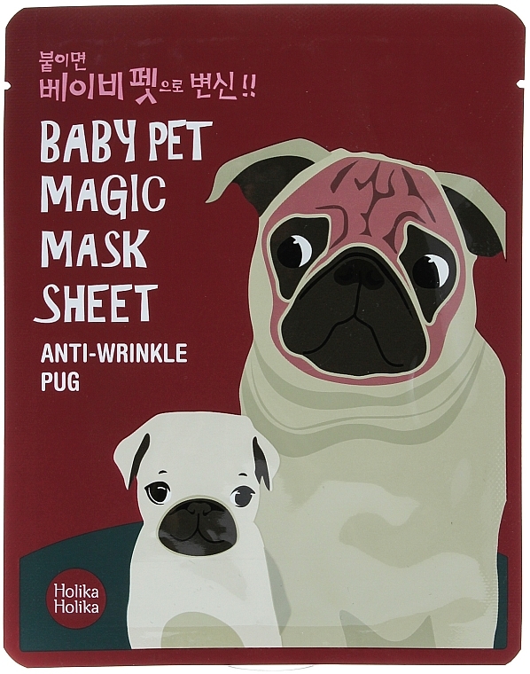 Anti-Falten Tuchmaske für das Gesicht - Holika Holika Baby Pet Magic Mask Sheet Anti-Wrinkle Pug — Bild N1