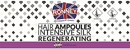 Düfte, Parfümerie und Kosmetik Intensiv regenerierende und glättende Haarampullen mit Seide gegen Haarausfall und Schuppen - Ronney Professional Hair Ampoules Intensive Silk Regenerating