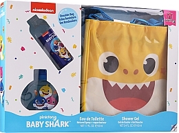 Düfte, Parfümerie und Kosmetik Air-Val International Baby Shark - Duftset für Kinder (Eau de Toilette 50ml + Duschgel 100ml + Tasche)
