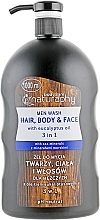 Düfte, Parfümerie und Kosmetik 3in1 Waschgel für Gesicht, Körper und Haar mit Eukalyptusöl - Naturaphy Men
