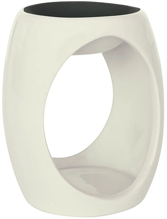 Aromalampe aus Keramik weiß mit dunkelgrauer Spitze - Airpure — Bild N1