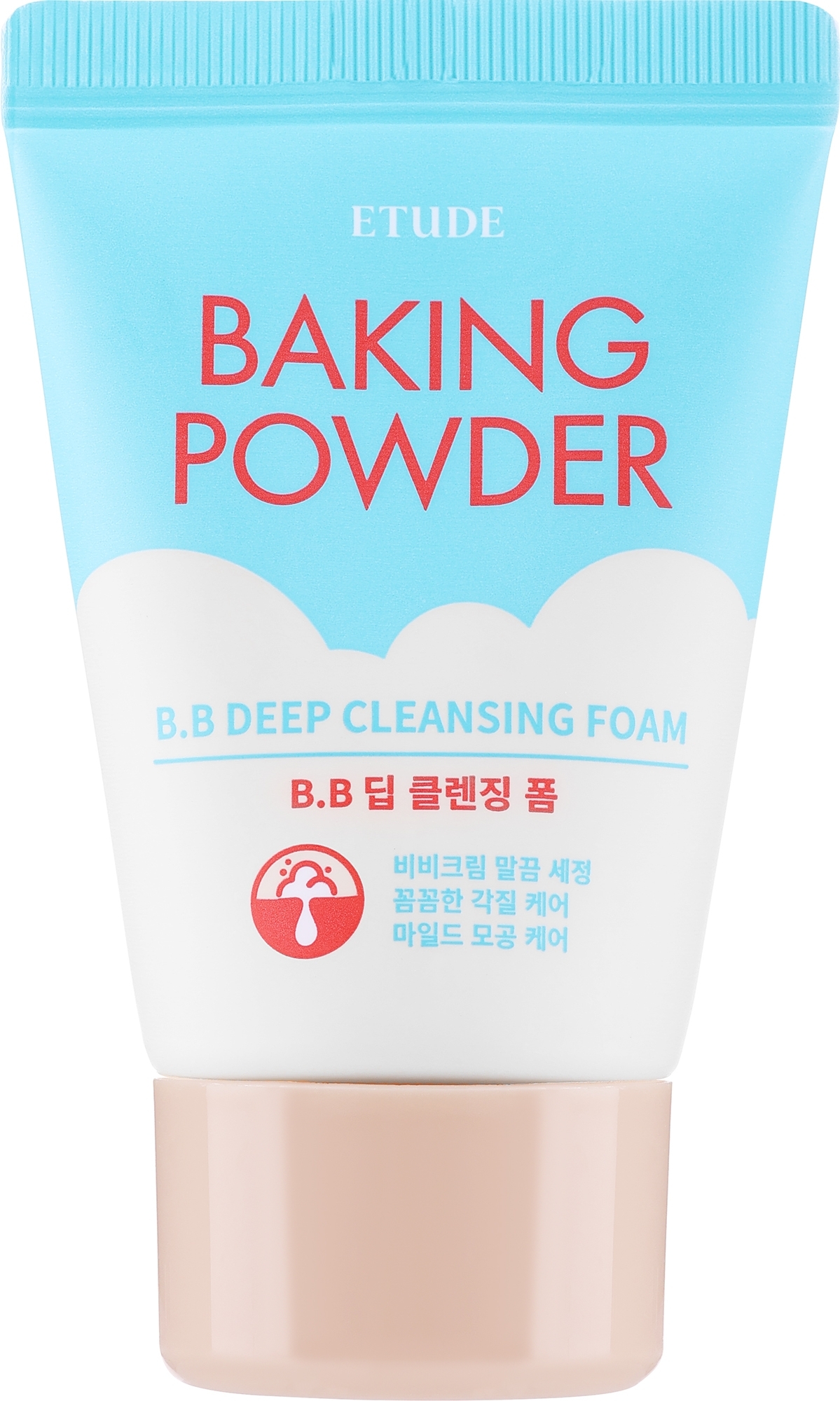 Tief reinigender Gesichtsschaum mit Backpulver - Etude House Baking Powder BB Deep Cleansing Foam — Bild 30 ml