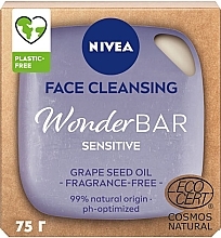 Natürliche Gesichtsreinigung für empfindliche Haut - Nivea WonderBar Sensitive Face Cleansing — Bild N1