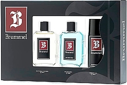 Düfte, Parfümerie und Kosmetik Antonio Puig Brummel - Duftset (Eau de Cologne 125ml + After Shave Balsam 125ml + Deospray 150ml) 