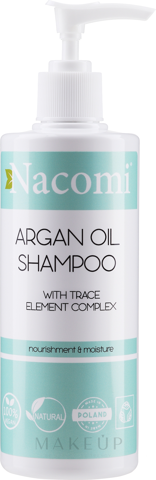 Pflegendes Shampoo mit Arganöl und Zink - Nacomi Natural Argan Shampoo — Bild 250 ml