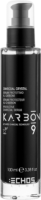 Schützendes Haarserum mit Aktivkohle und botanischen Extrakten - Echosline 9 Charcoal Crystal — Bild N1