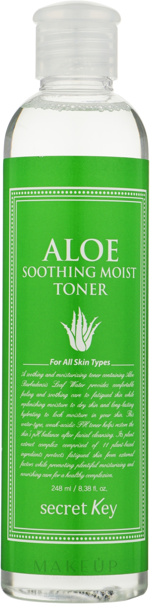 Erfrischendes Gesichtstonikum für normale und Mischhaut - Secret Key Aloe Soothing Moist Toner — Foto 248 ml