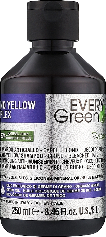 Anti-Gelb-Shampoo für blondes und blondiertes Haar - EveryGreen No Yellow Plex Shampoo — Bild N1