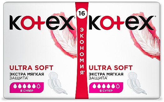 Damenbinden 16 St. - Kotex Ultra Soft Super Duo — Bild N3