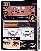 Make-up Set (Magnetischer Eyeliner 5g + Künstliche Wimpern) - Kiss Magnetic Eyeliner & Lash Kit Lure — Bild N1