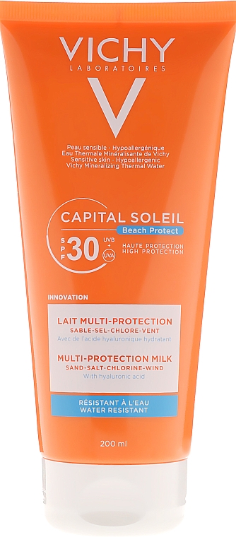 Sonnenschutzmilch mit Hyaluronsäure SPF 30 - Vichy Capital Soleil Beach Protect Lait Multi Protection SPF30 — Bild N1