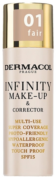 Foundation und Concealer 2in1 - Dermacol Infinity Make-up & Corrector  — Bild N1