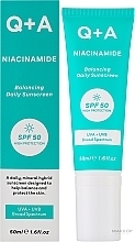 Ausgleichende Sonnencreme für das Gesicht  - Q+A Niacinamide Balancing Daily Sunscreen SPF 50  — Bild N2