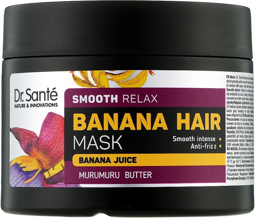 Haarmaske - Dr. Sante Banana Hair Smooth Relax Mask — Bild N1
